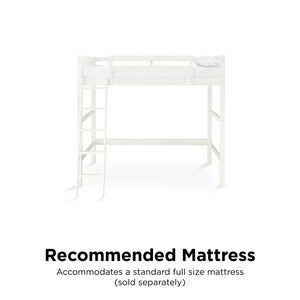DHP Denver Kids' Loft Bed - White - Full