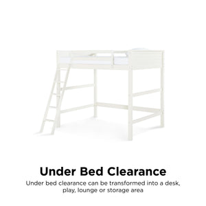 DHP Denver Kids' Loft Bed - White - Full