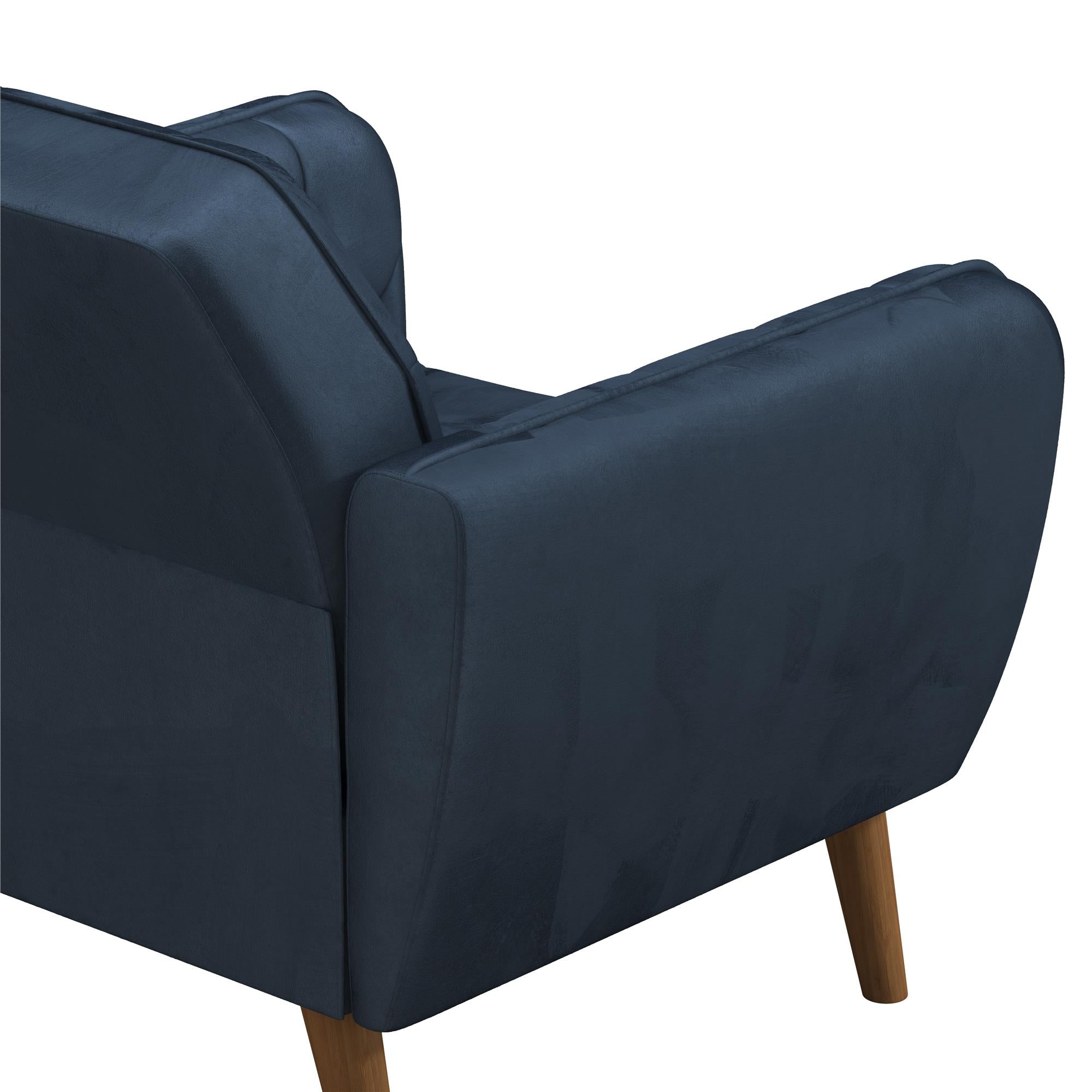 Novogratz Teresa Memory Foam Accent Chair - Blue Velvet