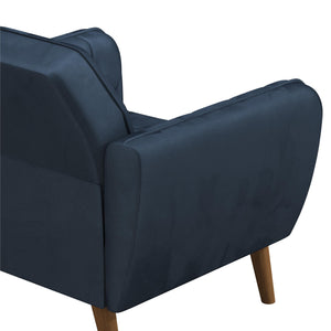 Novogratz Teresa Memory Foam Accent Chair - Blue Velvet