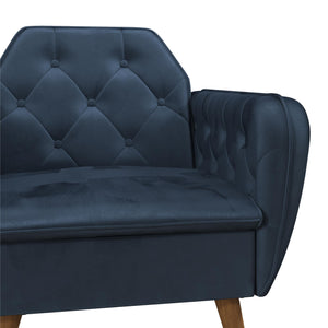 Novogratz Teresa Memory Foam Accent Chair - Blue Velvet