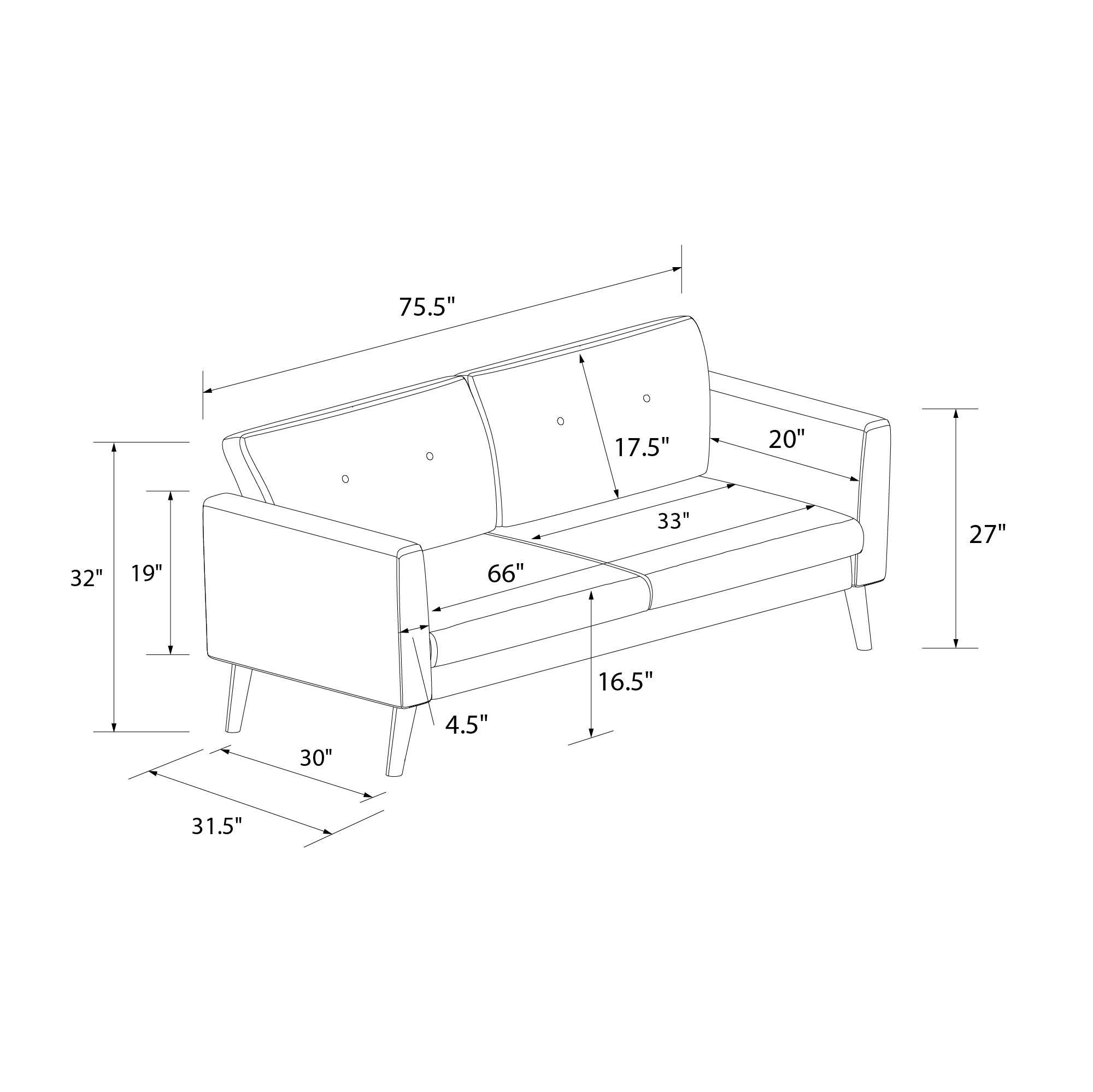 CosmoLiving Gloria Sofa - Light Gray