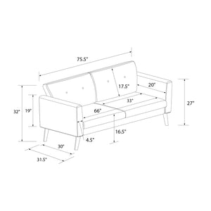CosmoLiving Gloria Sofa - Light Gray