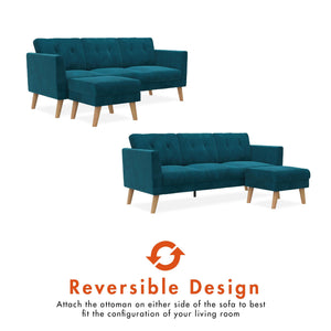 CosmoLiving Gloria Sofa Sectional - Blue