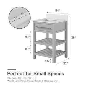 DHP Camden 24" Bathroom Vanity - Gray - 24"