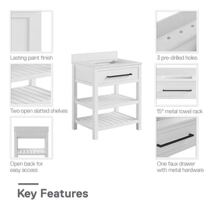 DHP Camden 30" Bathroom Vanity - White - 30"
