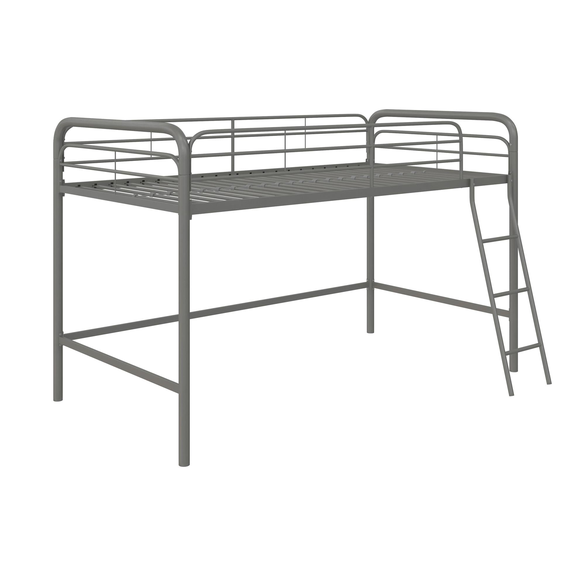 DHP Jett Kids' Low Loft Bed - Silver - Twin