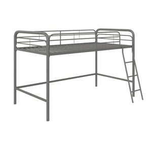 DHP Jett Kids' Low Loft Bed - Silver - Twin