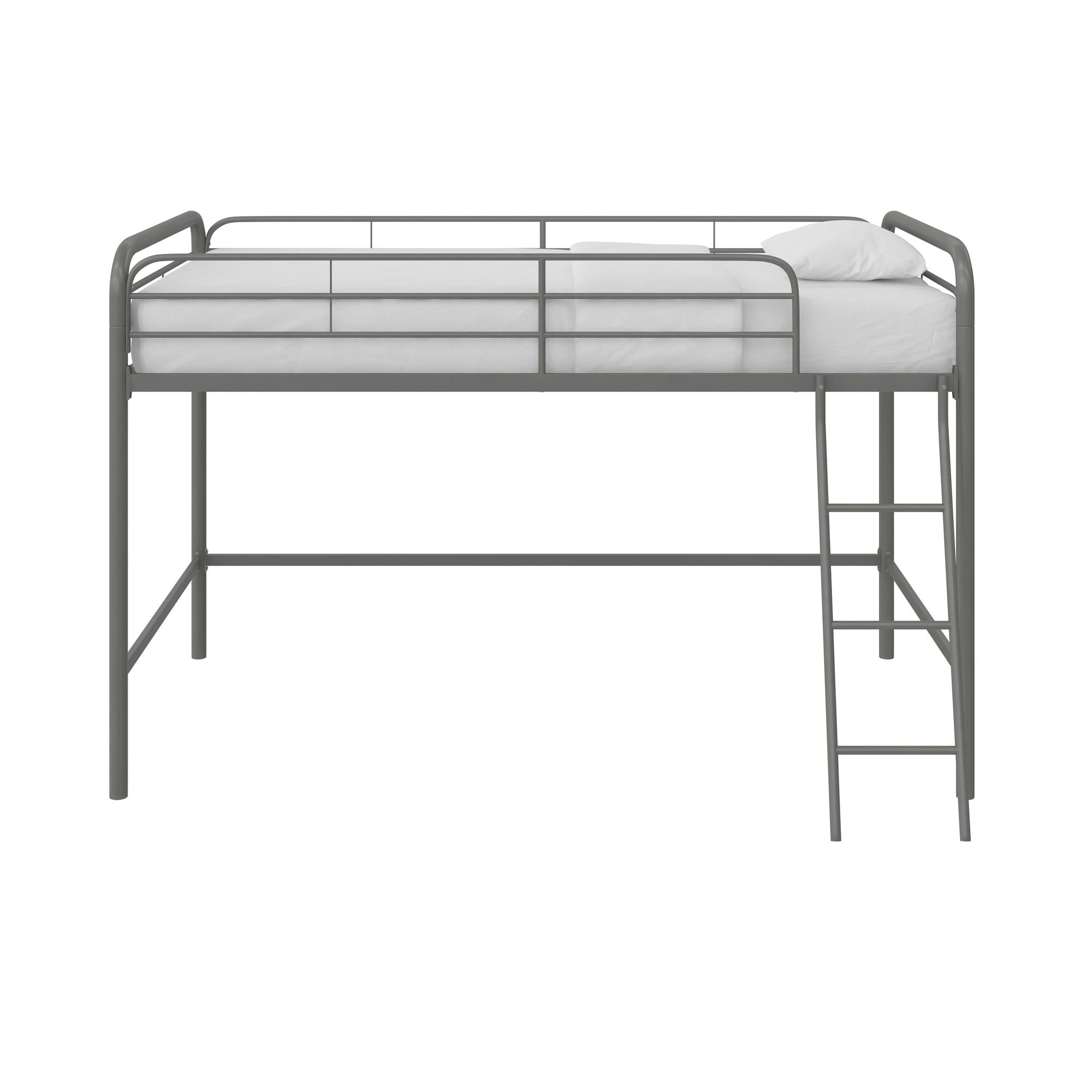 DHP Jett Kids' Low Loft Bed - Silver - Twin