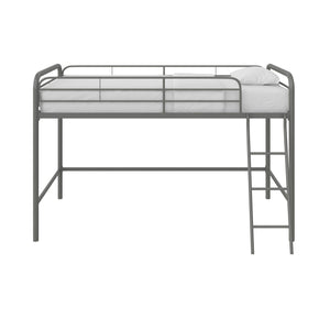 DHP Jett Kids' Low Loft Bed - Silver - Twin