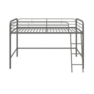 DHP Jett Kids' Low Loft Bed - Silver - Twin