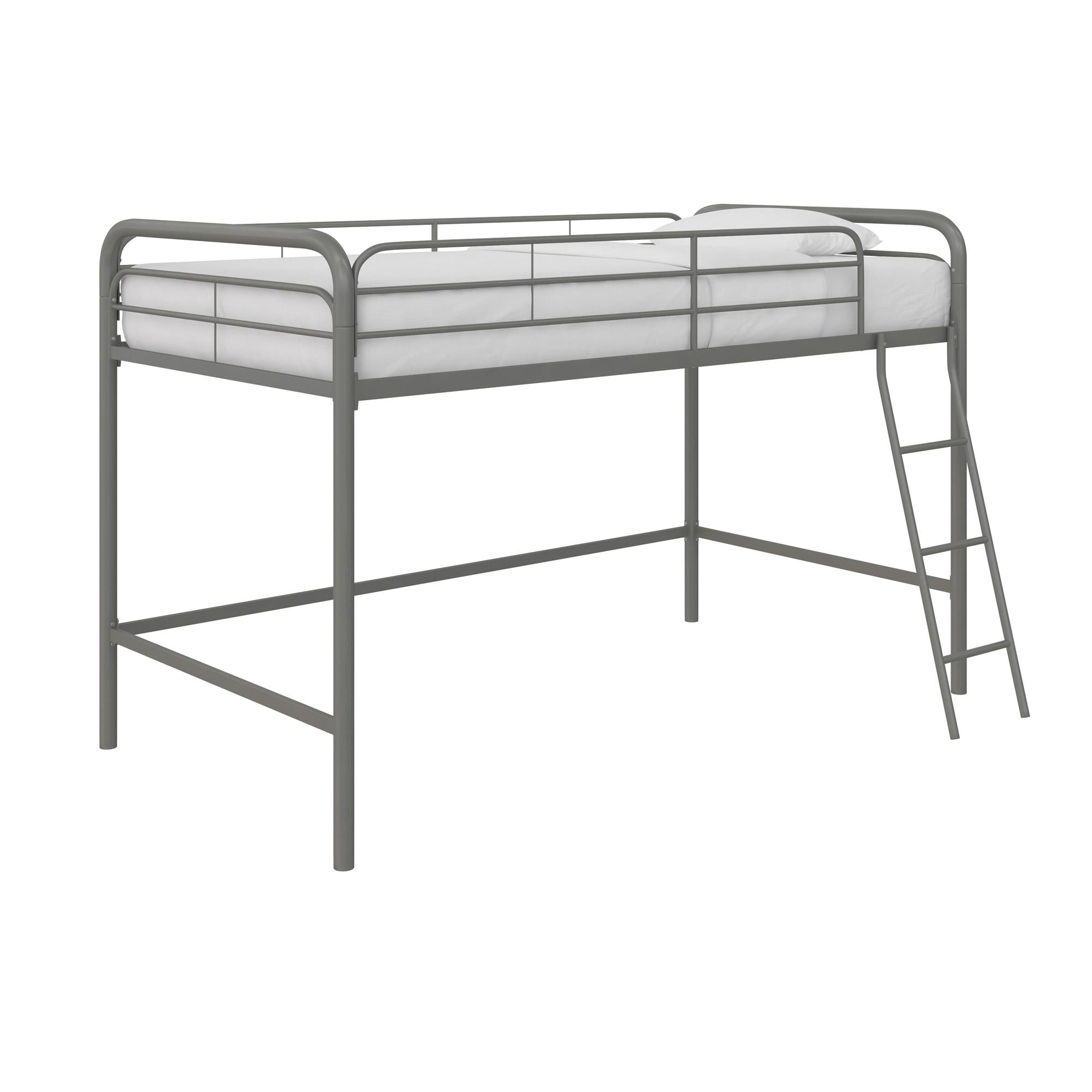 DHP Jett Kids' Low Loft Bed - Silver - Twin