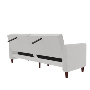 DHP Pin Tufted Futon Sofa Bed - White