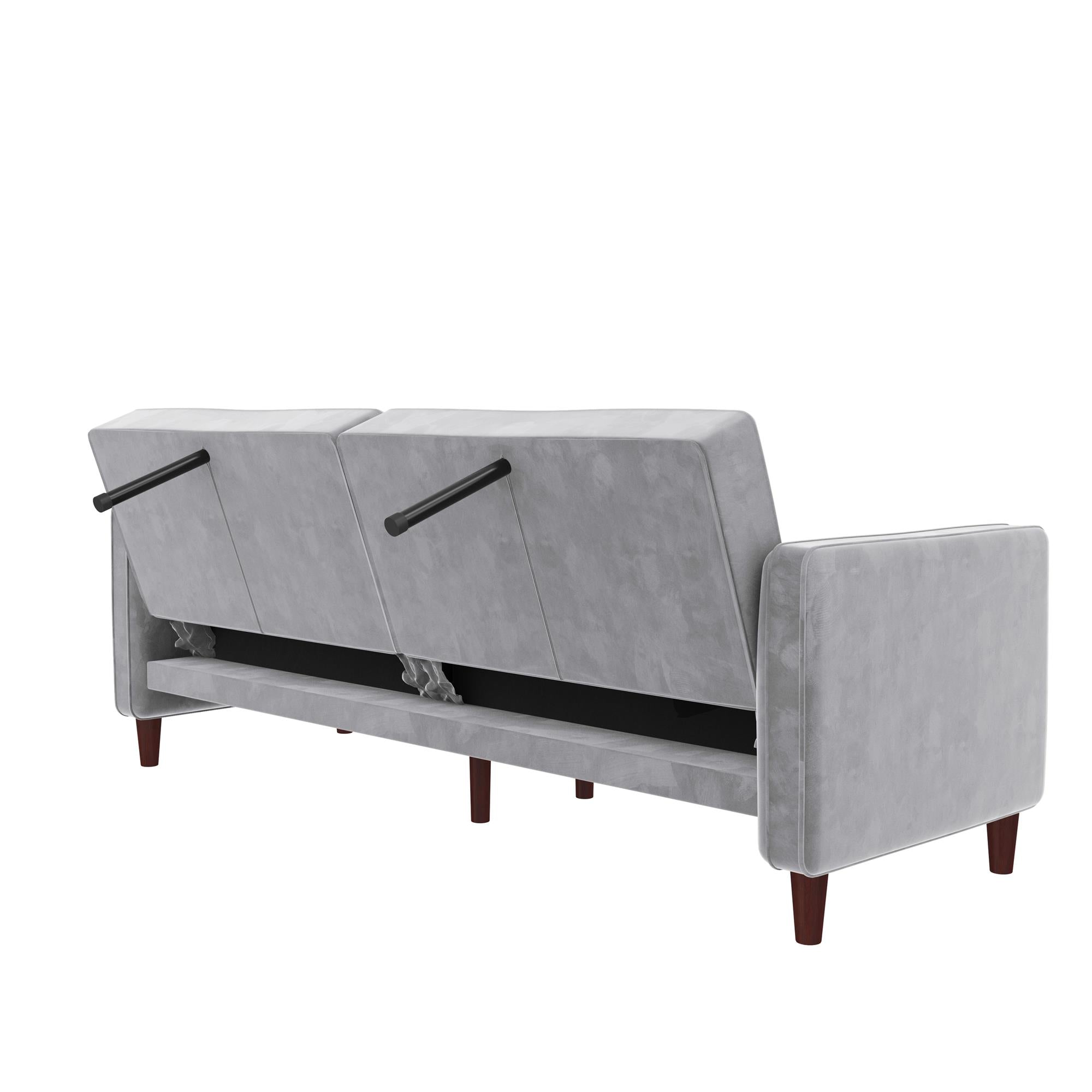 DHP Pin Tufted Futon Sofa Bed - Light Gray