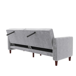 DHP Pin Tufted Futon Sofa Bed - Light Gray