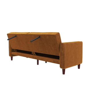 DHP Pin Tufted Futon Sofa Bed - Rust