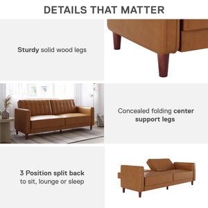 DHP Pin Tufted Futon Sofa Bed - Camel