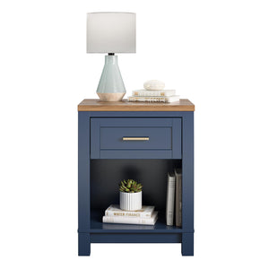 Ameriwood Home Armada Two-Toned Nightstand with Drawer - Navy