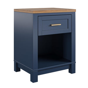 Ameriwood Home Armada Two-Toned Nightstand with Drawer - Navy