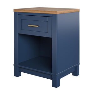Ameriwood Home Armada Two-Toned Nightstand with Drawer - Navy