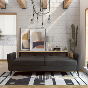 DHP Parker Futon Sofa Bed with Storage - Black