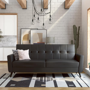 DHP Parker Futon Sofa Bed with Storage - Black