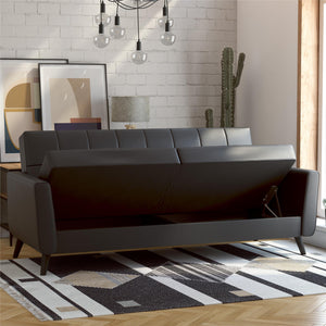 DHP Parker Futon Sofa Bed with Storage - Black