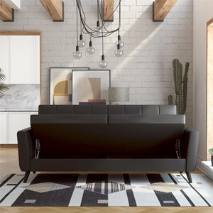 DHP Parker Futon Sofa Bed with Storage - Black