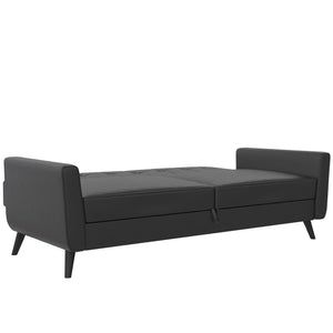 DHP Parker Futon Sofa Bed with Storage - Black