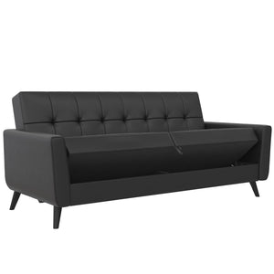 DHP Parker Futon Sofa Bed with Storage - Black