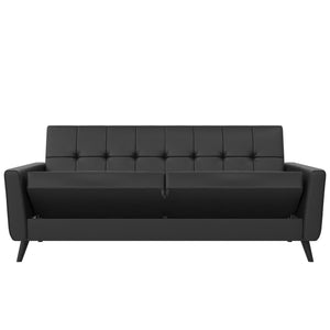 DHP Parker Futon Sofa Bed with Storage - Black