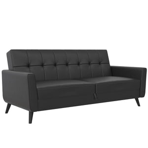 DHP Parker Futon Sofa Bed with Storage - Black