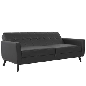 DHP Parker Futon Sofa Bed with Storage - Black