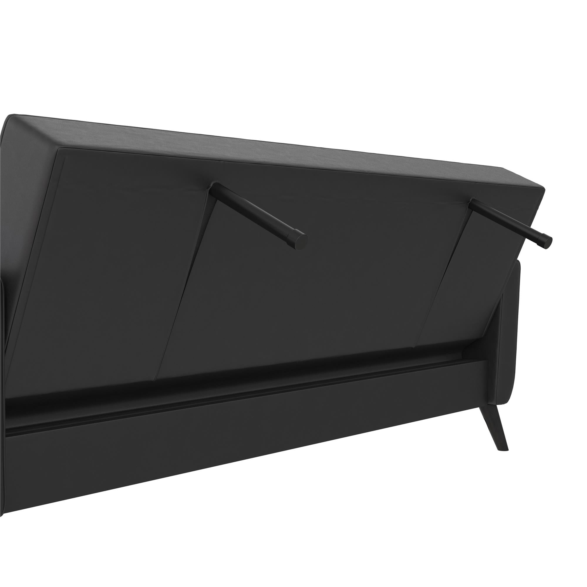 DHP Parker Futon Sofa Bed with Storage - Black
