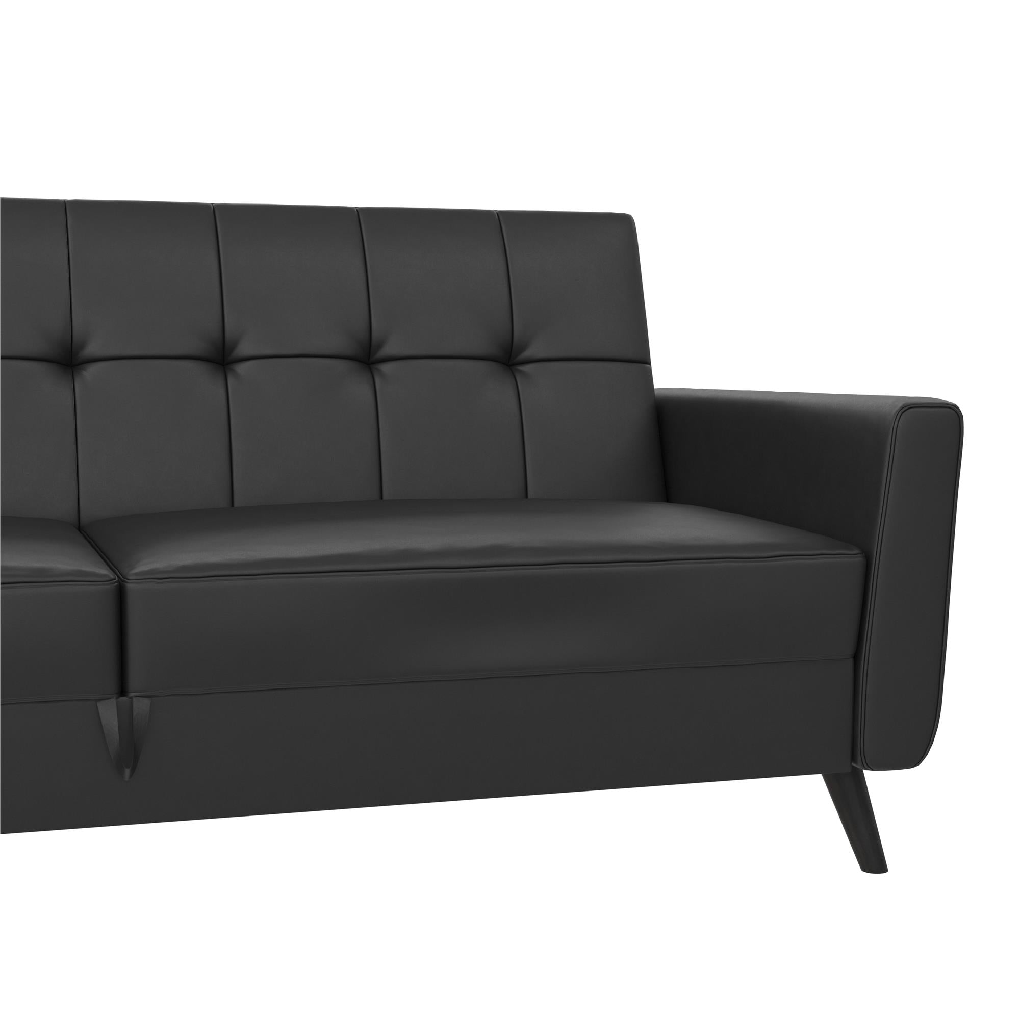DHP Parker Futon Sofa Bed with Storage - Black