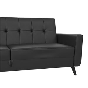 DHP Parker Futon Sofa Bed with Storage - Black