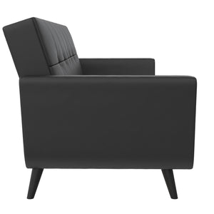 DHP Parker Futon Sofa Bed with Storage - Black