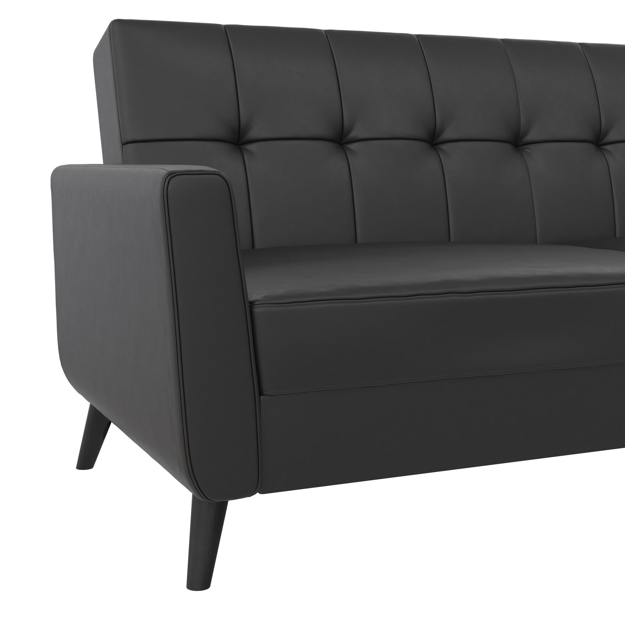 DHP Parker Futon Sofa Bed with Storage - Black