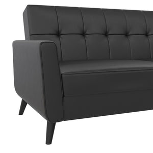 DHP Parker Futon Sofa Bed with Storage - Black