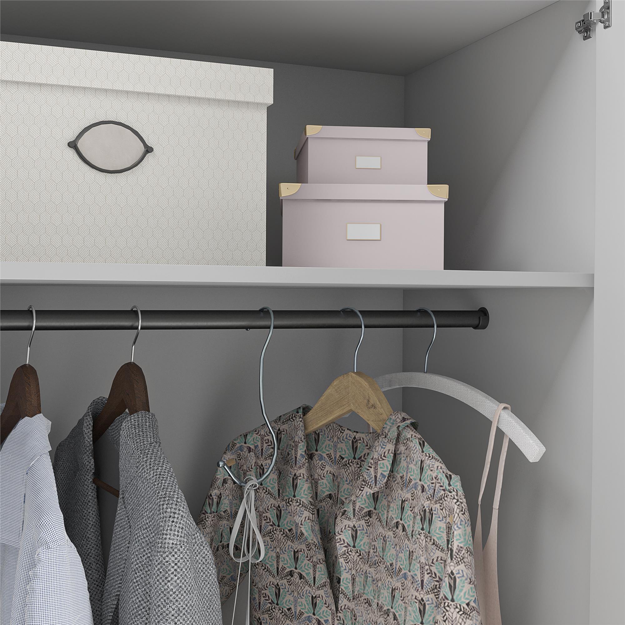 Systembuild Evolution Lory 3 Door Wardrobe with Clothing Rod & Adjustable Shelving - Dove Gray