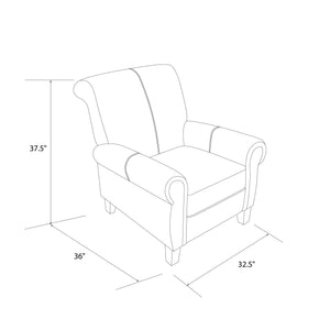 DHP Faux Leather Club Chair - Brown