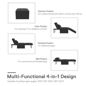 RealRooms 4-in-1 Sofa, Gray Linen - Gray