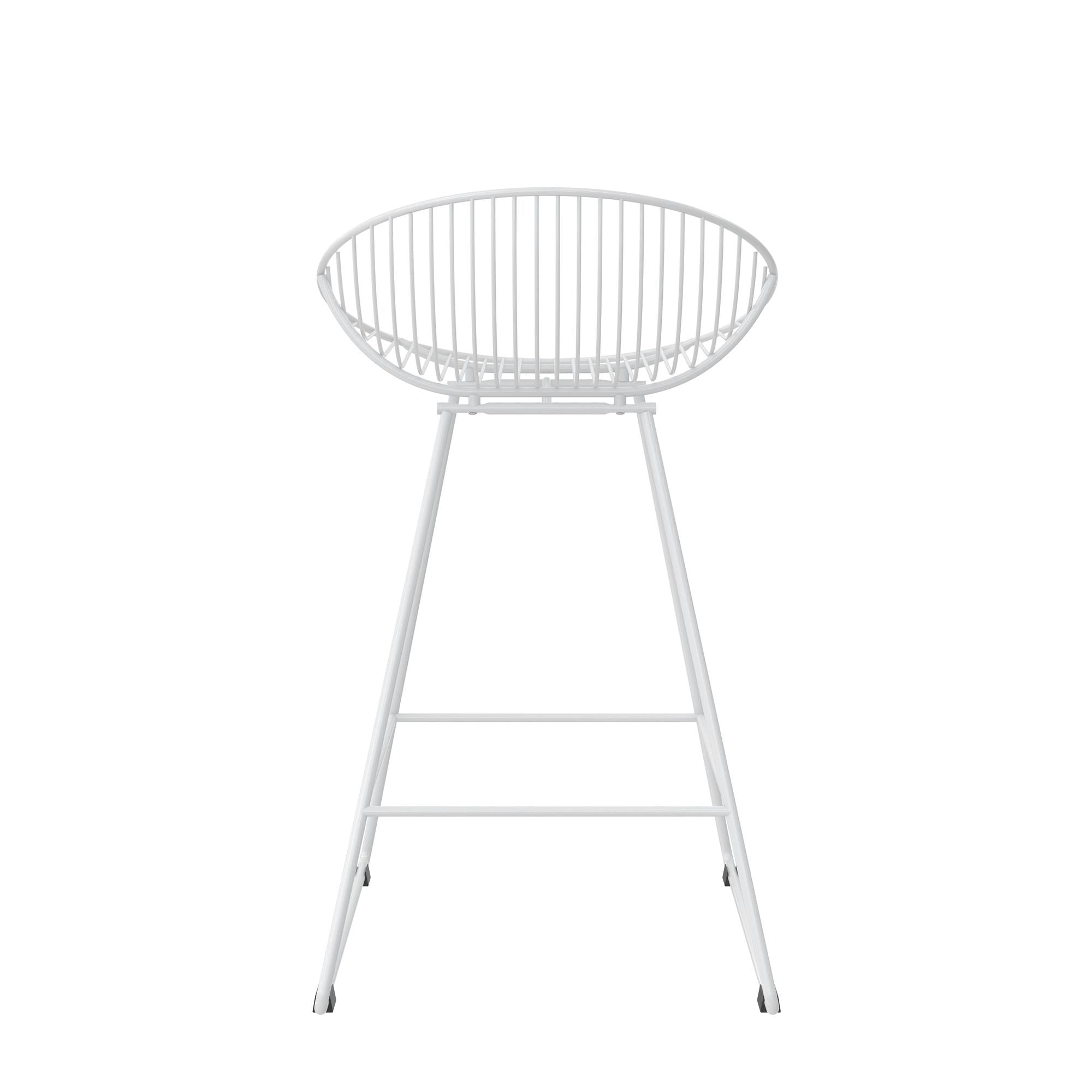 CosmoLiving Ellis Wire Counter Height Bar Stool - White