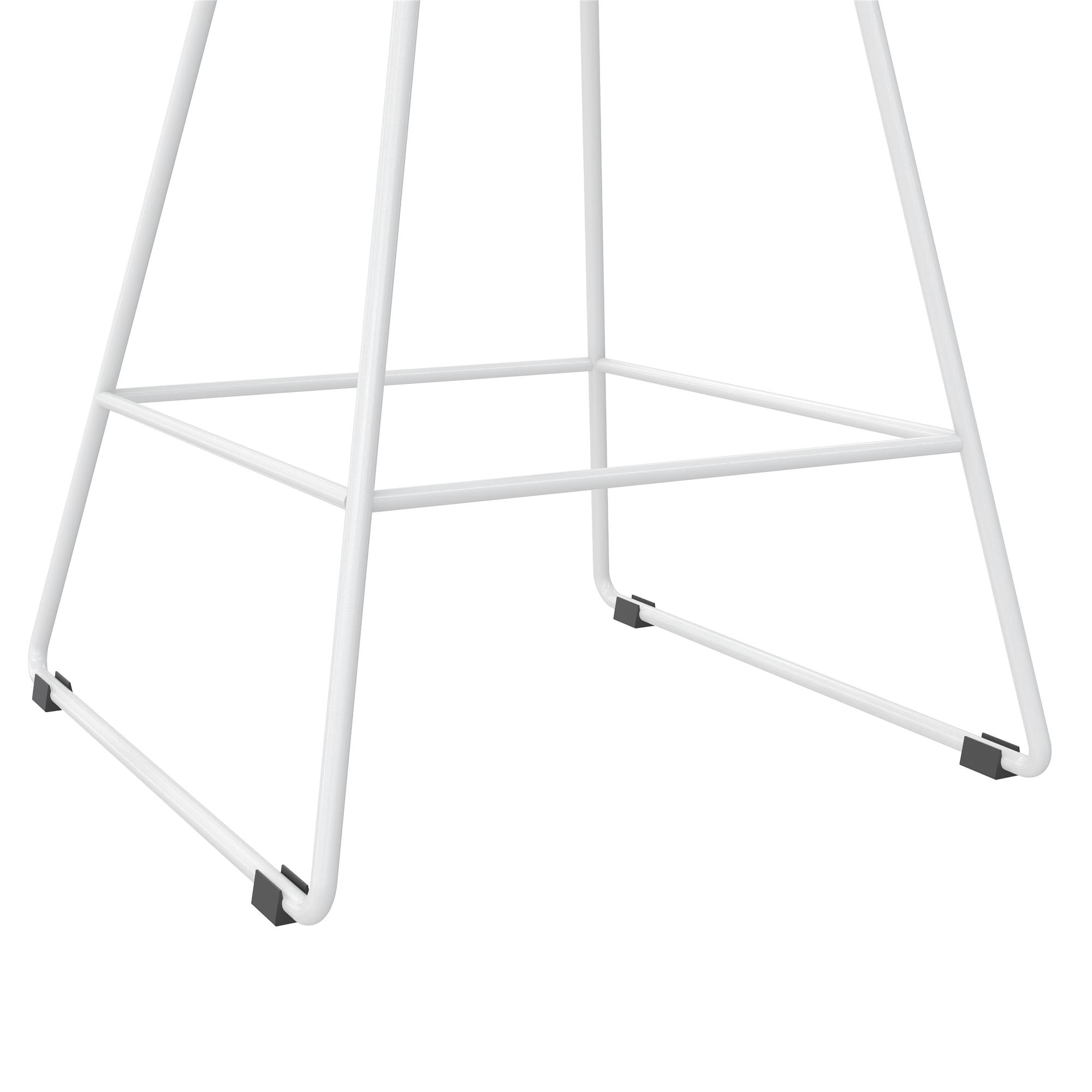 CosmoLiving Ellis Wire Counter Height Bar Stool - White