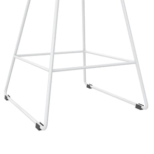 CosmoLiving Ellis Wire Counter Height Bar Stool - White