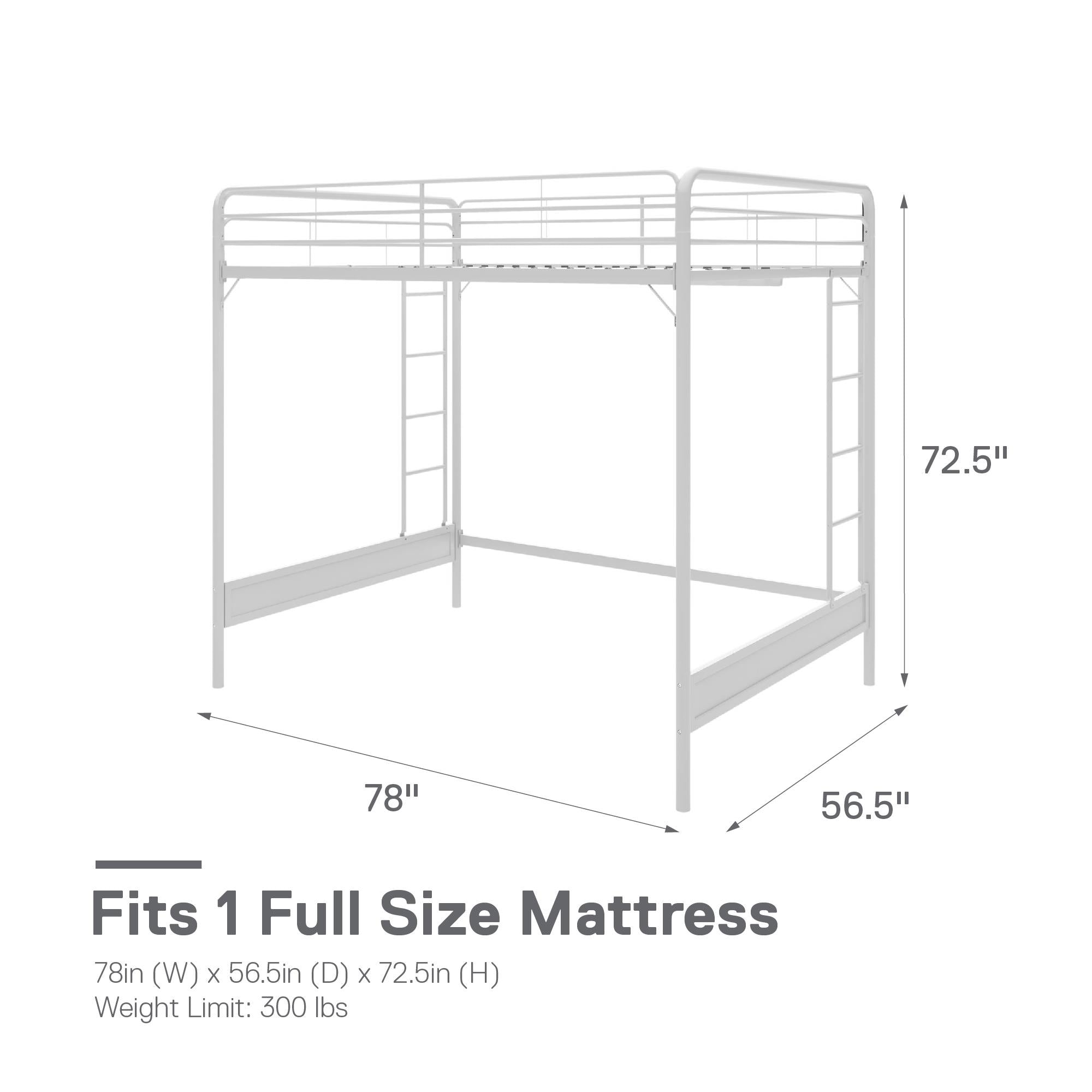 RealRooms Colten Loft Bed - White - Full
