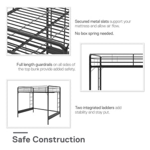RealRooms Colten Loft Bed - Black - Full