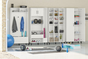 Systembuild Evolution Flex Athletic Shoe Storage Cabinet for Boots & Tennis Shoes - White