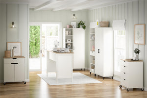 Systembuild Evolution Versa Open Cabinet with Drawer - White