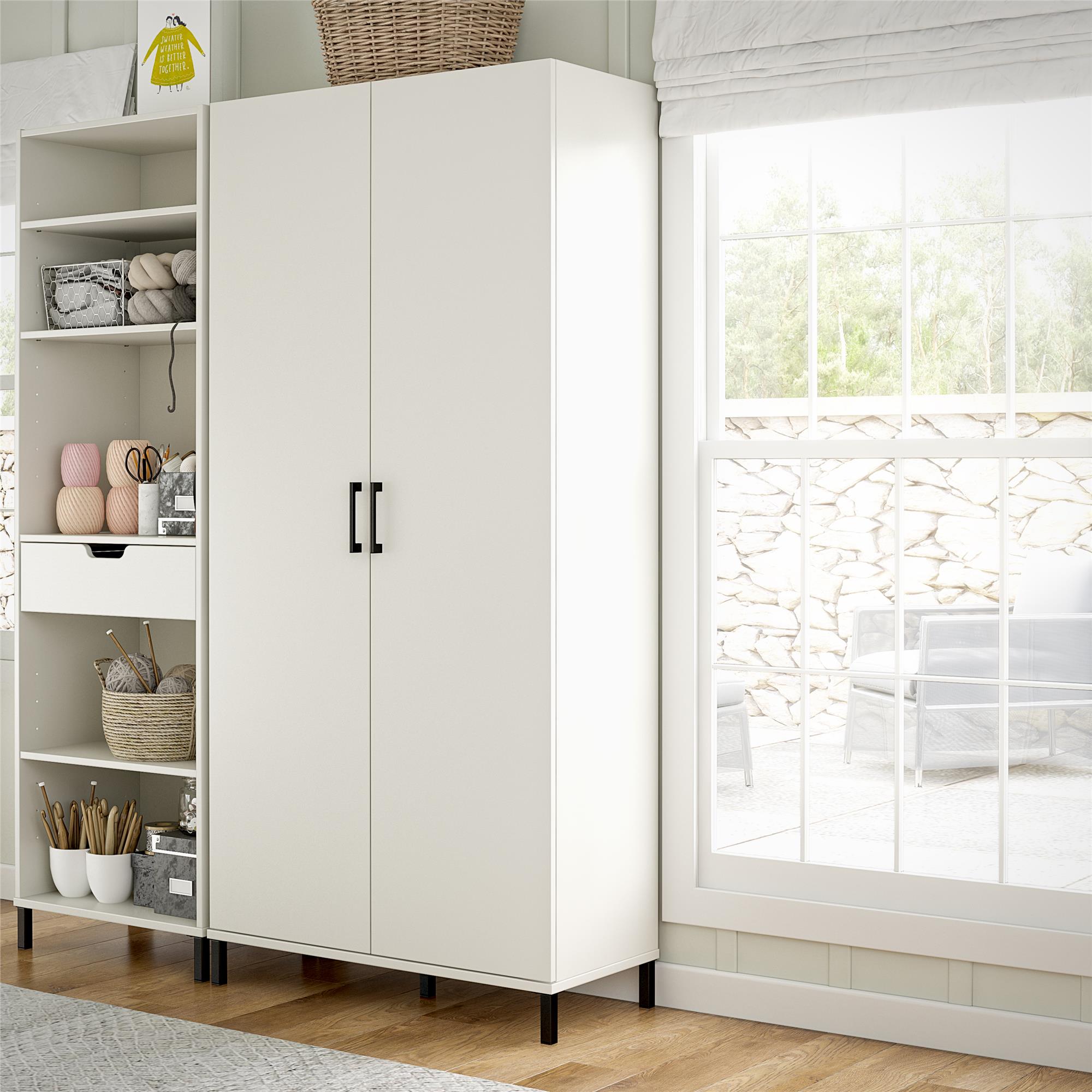 Systembuild Evolution Versa 36" Wide 2 Door Storage Cabinet - White
